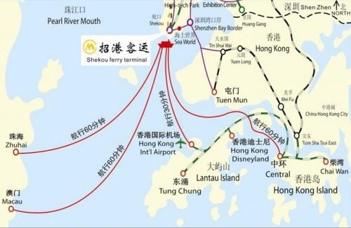 kaart van shekou terminale