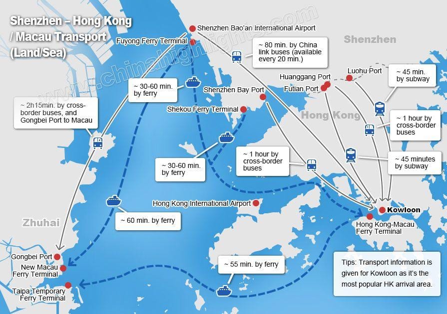 kaart van zhuhai terminale