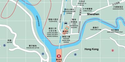 Kaart van luohu kommersiële stad
